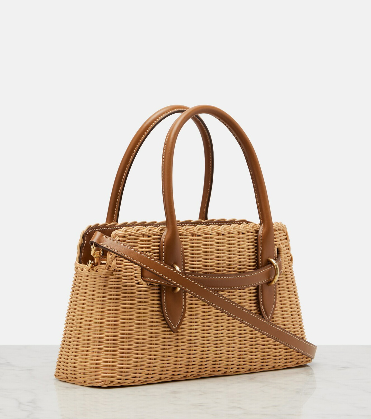 Miu Miu Aventure wicker top-handle bag