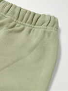 Fear of God Essentials Kids - Logo-Flocked Cotton-Blend Jersey Drawstring Shorts - Green