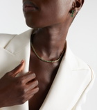 Anita Ko 18kt gold choker with emeralds