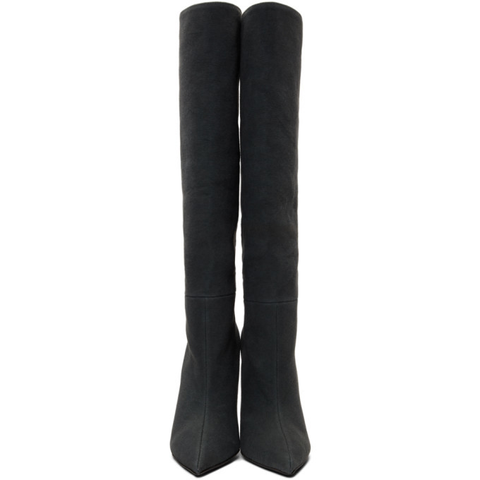 YEEZY Black Canvas Wedge Boots