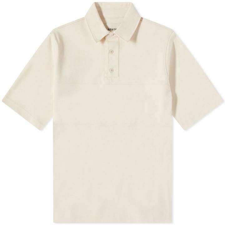 Photo: Kestin Men's Dean Rugby Polo Shirt in Ecru