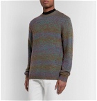 Acne Studios - Kamal Space-Dyed Striped Mélange Knitted Sweater - Green