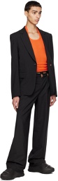 Dion Lee Orange Modular Halter Long Sleeve T-Shirt