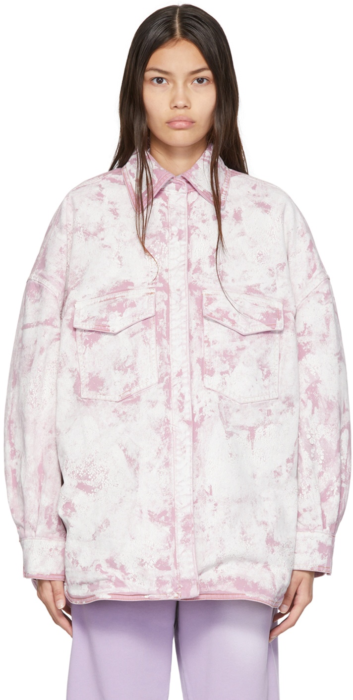 The Attico Pink Painted Jacket The Attico