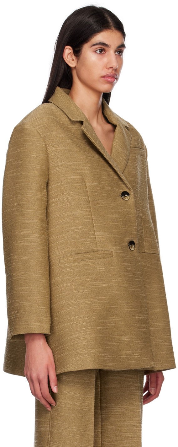 【関税＆送料込み】Ganni Brown Wool Blend Blazer Ganni | Jackets & Coats | Ganni Brown Wool Blend Blazer