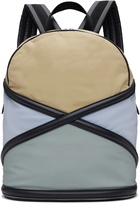 Alexander McQueen Beige & Blue 'The Harness' Backpack