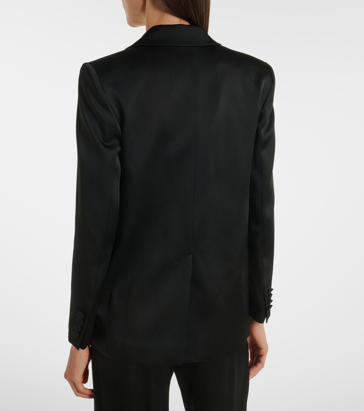 Max Mara Arca double-breasted satin blazer