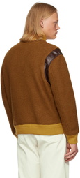 PRESIDENT's Brown Brushed Bomber Jacket