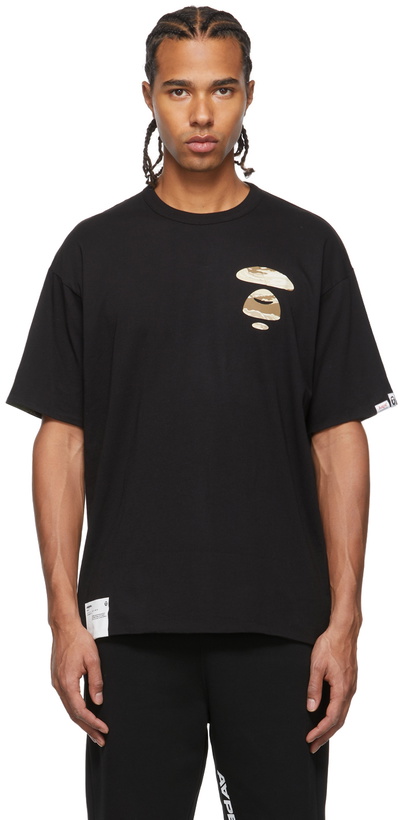 Photo: AAPE by A Bathing Ape Reversible Black Graphic T-Shirt