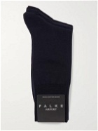 Falke - Three-Pack Airport Mélange Stretch Wool-Blend Socks - Blue