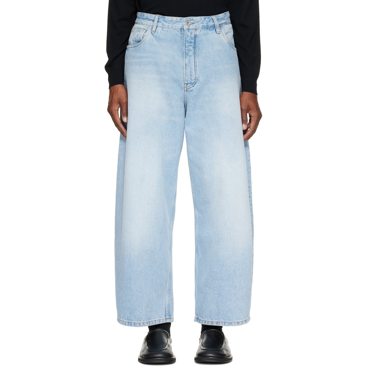 Studio Nicholson Blue Paolo Wide Leg Jeans