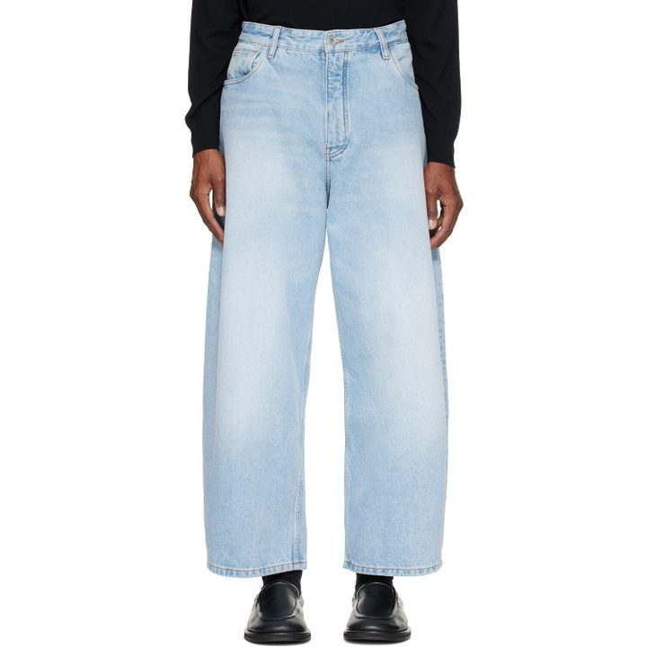 Photo: Studio Nicholson Blue Paolo Wide Leg Jeans