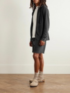 James Perse - Garment-Dyed Cotton-Jersey Zip-Up Hoodie - Gray
