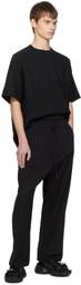 ATTACHMENT Black Drawstring Trousers