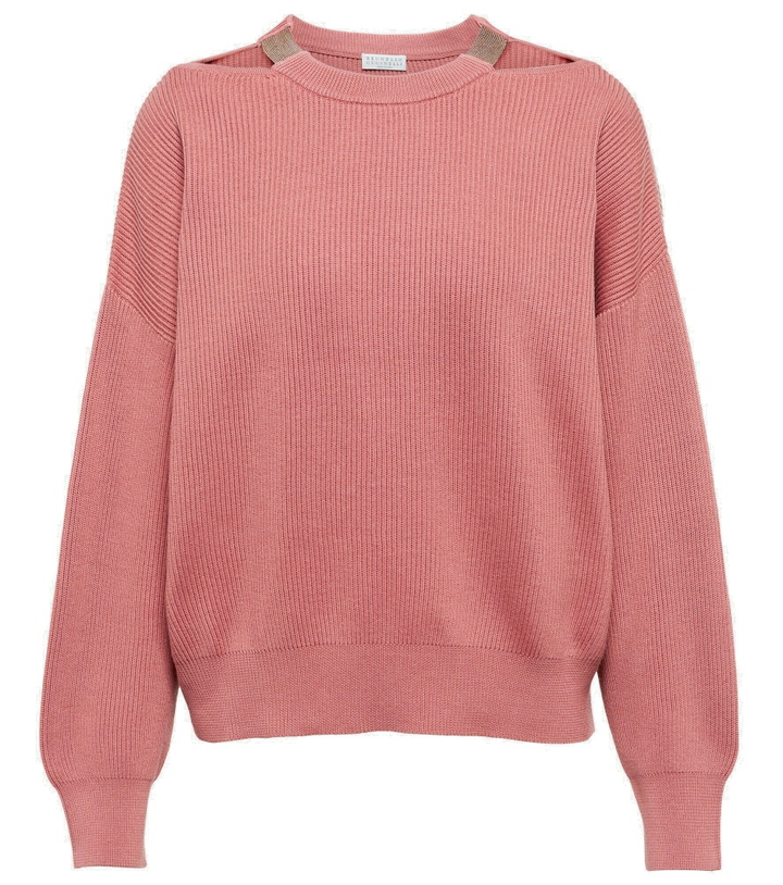 Photo: Brunello Cucinelli - Cutout cotton sweater