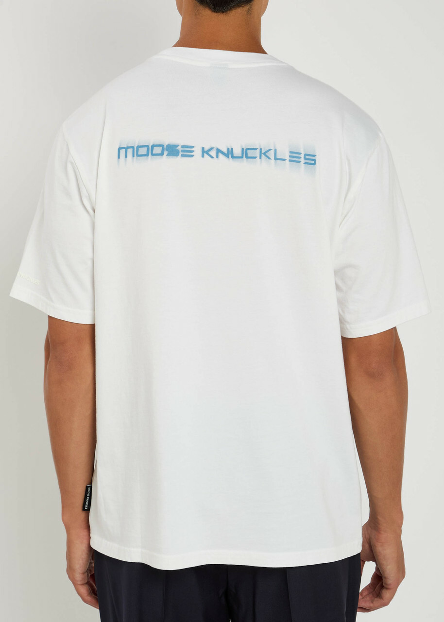 Moose Knuckles Maurice Printed Cotton T-shirt White