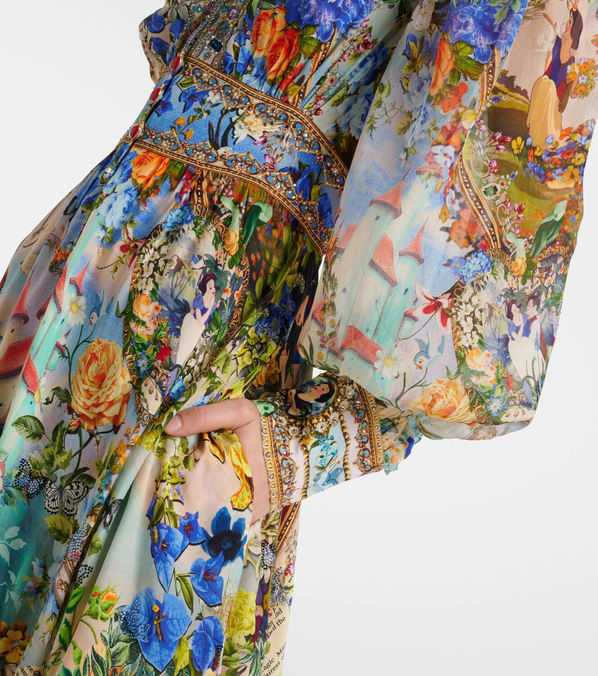 【CAMILLA】プリント silk maxi ドレス Camilla Embellished printed silk maxi dress Camilla
