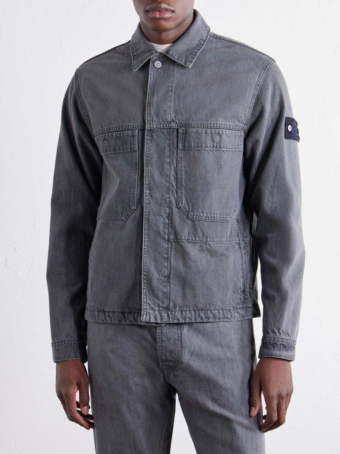 Stone Island - STONE ISLAND DENIM Organic Cotton Jacket - Gray