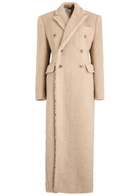 Giuseppe DI Morabito Double-breasted Faux Shearling Coat Beige