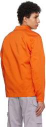 Stone Island Orange Garment-Dyed Jacket