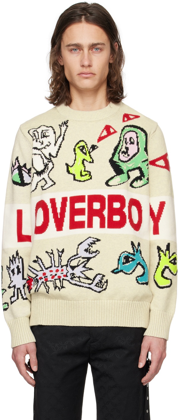 Photo: Charles Jeffrey LOVERBOY Beige 'Loverboy' Sweater