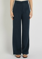 Reformation Gisele Straight-leg Trousers Navy