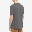 Officine Générale Men's Stripe T-Shirt in Black/White