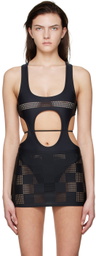 FAL-ASH Black Polyester Bodysuit