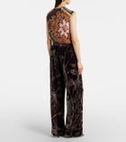 La DoubleJ Floral satin pajama pants