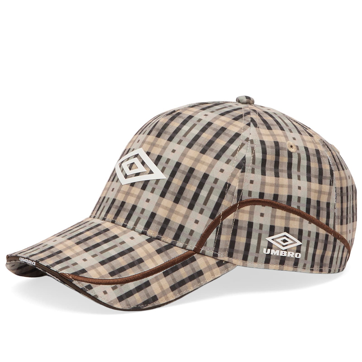 Umbro Men's Checked Cap in Beige Check 