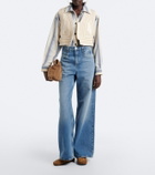 Staud Puff Small suede clutch