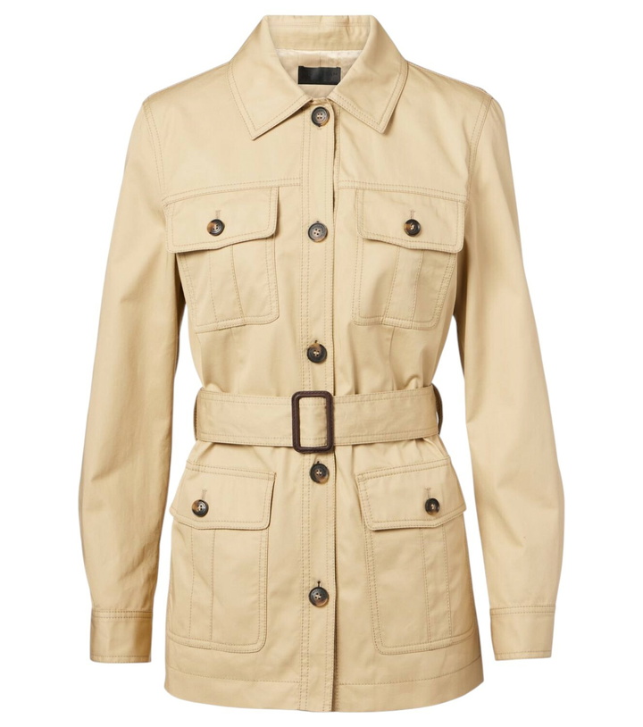 Photo: Nili Lotan Mila belted cotton jacket