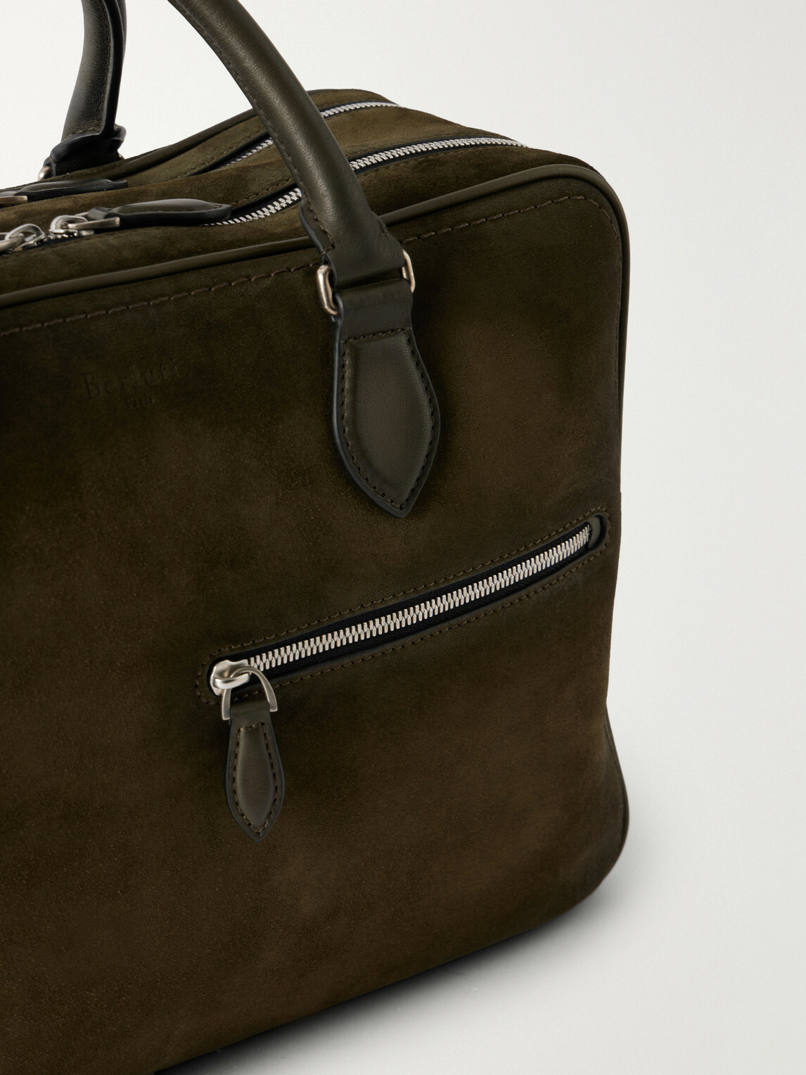 Berluti - F088 Leather-Trimmed Suede Briefcase