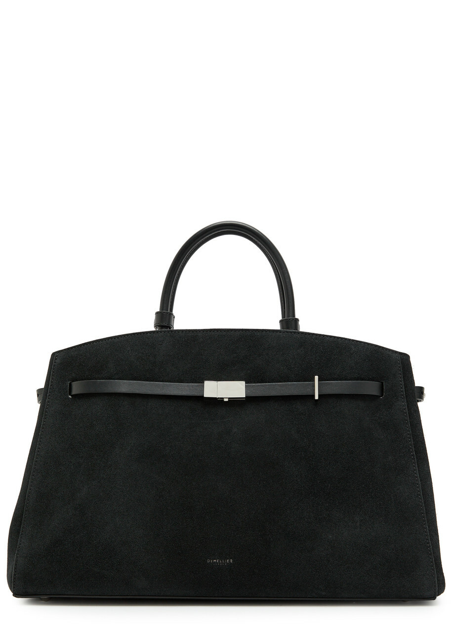 Demellier The Hudson Suede top Handle bag - Black - One Size