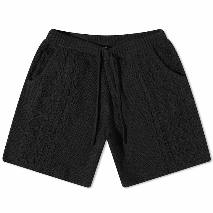 Photo: Pleasures Men's Charlie Knit Shorts in Black