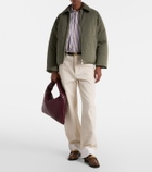 Bottega Veneta Intrecciato leather-trimmed down jacket