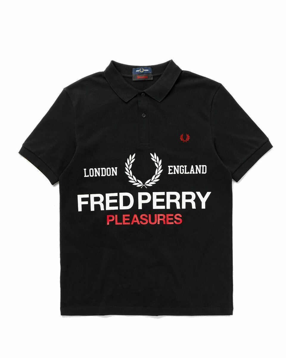 Photo: Fred Perry X Pleasures Logo Fred Perry Shirt Black - Mens - Polos