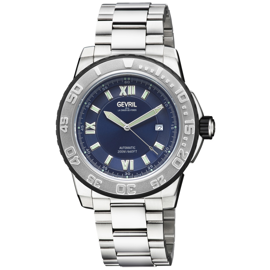 Gevril Seacloud Automatic Blue Dial Mens Watch 31209B