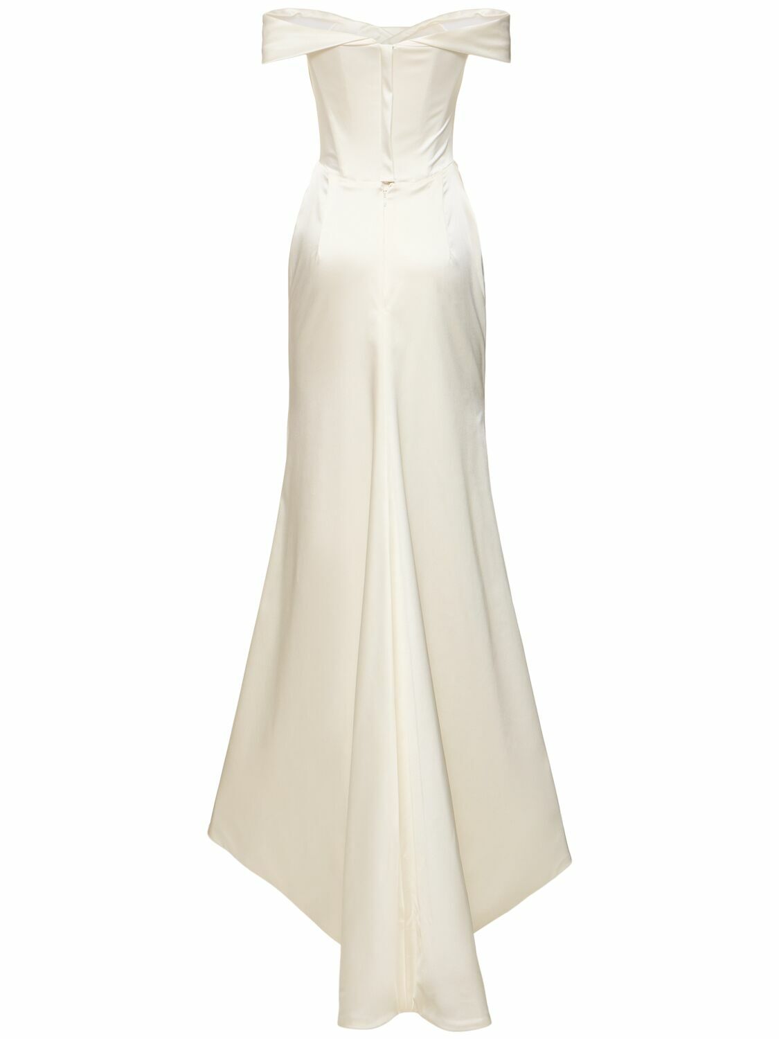 VIVIENNE WESTWOOD Nova Cora Satin Off Shoulder Bridal Gown