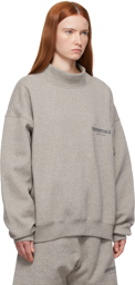 Fear of God ESSENTIALS Grey Pullover Mockneck Sweatshirt