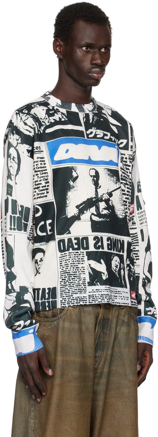 DEVÁ STATES Black & Off-White Clipping Sweater