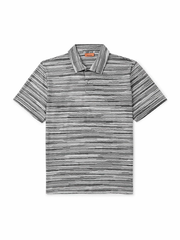 Photo: Missoni - Space-Dyed Cotton Polo Shirt - Gray