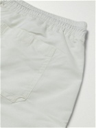 Brunello Cucinelli - Long-Length Logo-Embroidered Swim Shorts - Neutrals