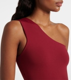 Taller Marmo One-shoulder swimsuit and beach cover-up set