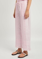 Damson Madder Lucinda Broderie-anglaise Cotton Trousers Light Pink