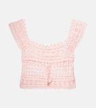 Anna Kosturova Deauville crochet cotton crop top