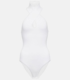 Alaïa Ribbed-knit halterneck bodysuit
