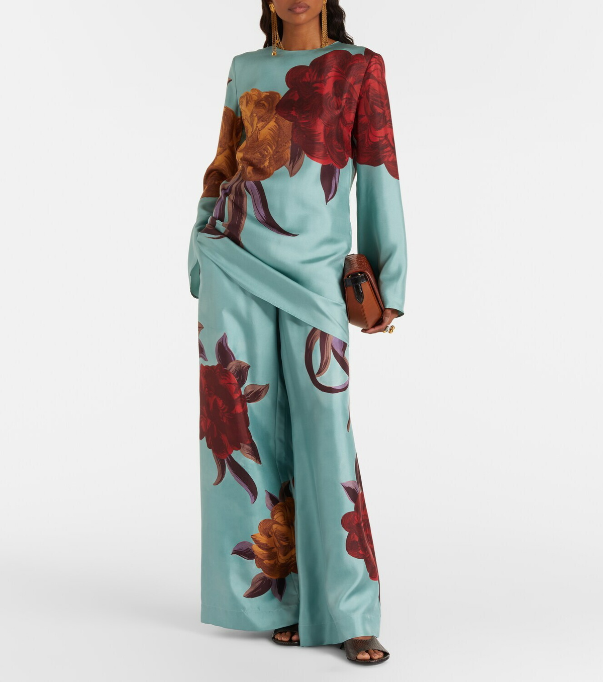 La DoubleJ Supremes Swing floral silk minidress