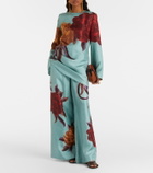 La DoubleJ Supremes Swing floral silk minidress