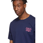 Saturdays NYC Blue Script Logo T-Shirt